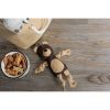 Bone Dry Bear With Squeaker Burlap Pet Toy